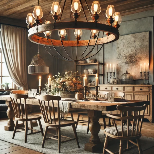 Illuminate Your Living Space With Farmhouse Chandeliers Farmhouse Chandeliers 02 - Living Space With Dining Dreams Light Family Gatherings Now