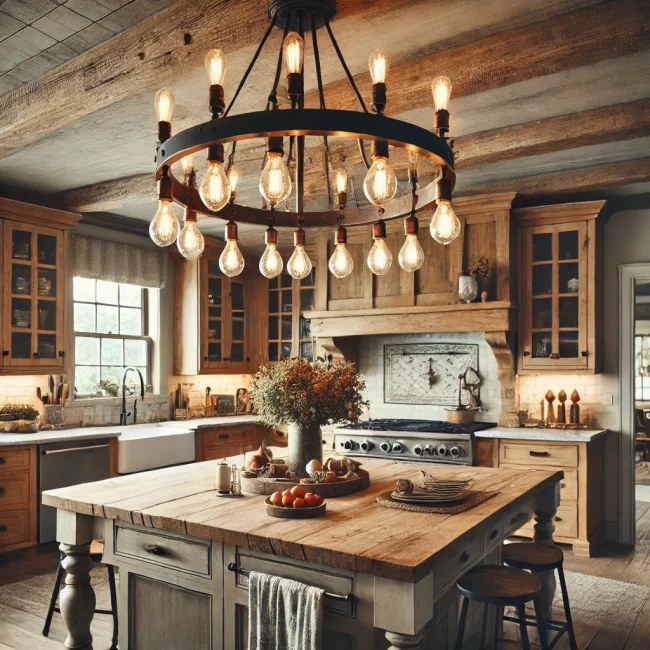 Illuminate Your Living Space With Farmhouse Chandeliers Farmhouse Chandeliers 06 - Living Space With Kitchen Charm Lights Family Time Always