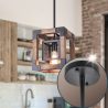 Farmhouse Wood Rectangle Lantern Pendant