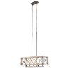 Rectangle Chandelier For Modern Farmhouse Wood Weathered Gray 5-Light